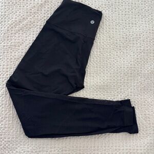 Lululemon Wunder Under Black High-Rise Mesh Leggings
